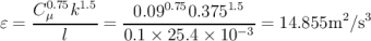     C0.&mu;75k1.5   -0.090.750.3751.5-           2  3
ε =     l    =  0.1 × 25.4 × 10 &minus;3 = 14.855m  ∕s
\relax \special {t4ht=